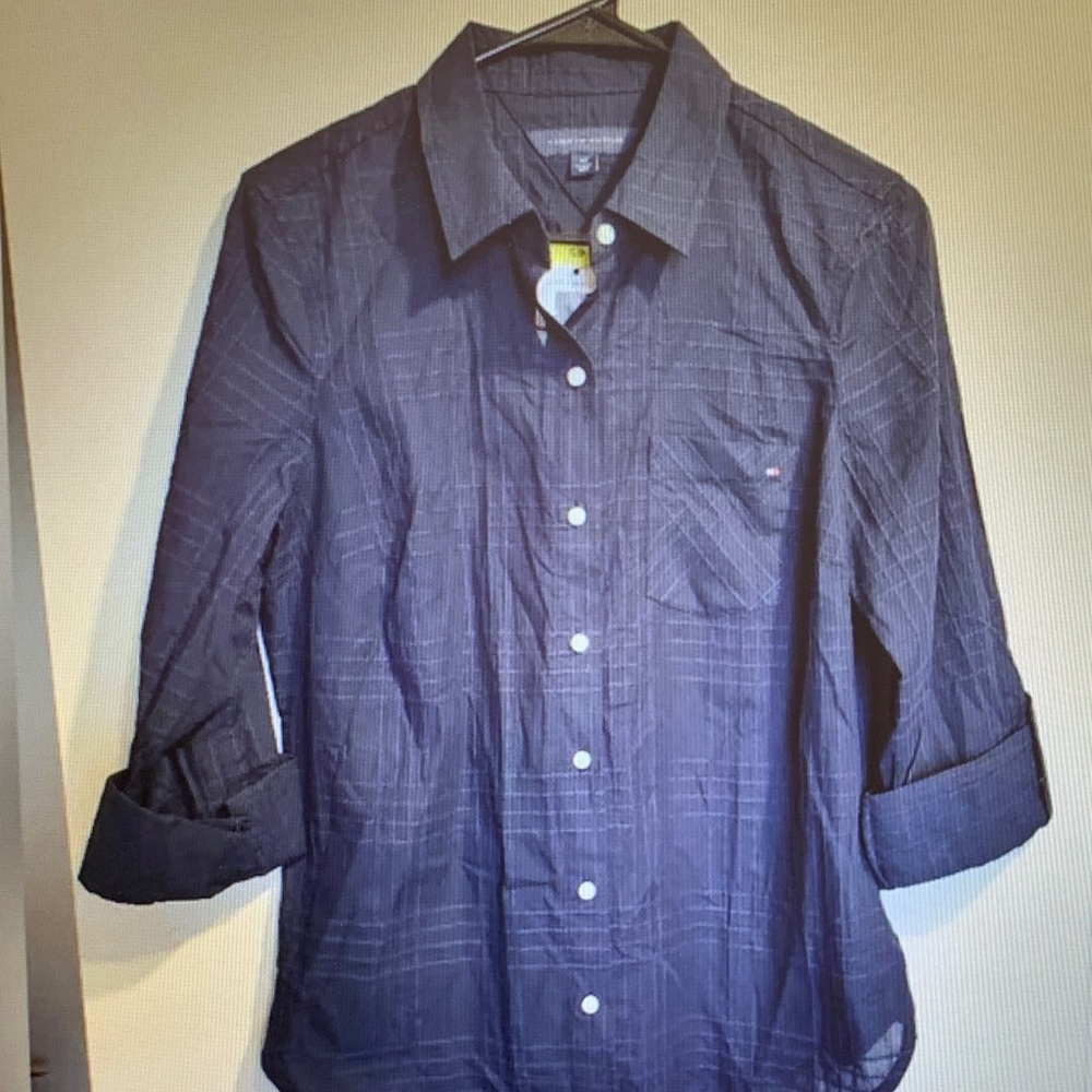 Tommy Hilfiger Navy Button-Down Shirt